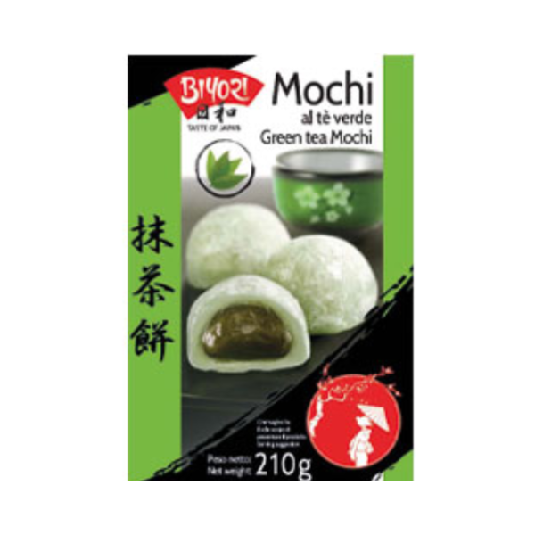 Biyori Mochi al Tè Verde - Mochi Green Tea Flavour - Mochi Trà Xanh 210 g.