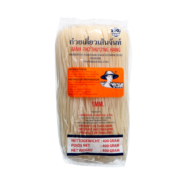 Tagliolini di riso per Pho o Pad Thai 1 mm - Banh Pho 1mm 400 gr