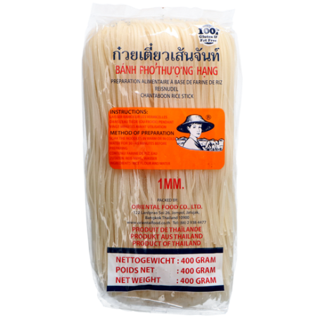 Tagliolini di riso per Pho o Pad Thai 1 mm - Banh Pho 1mm 400 gr