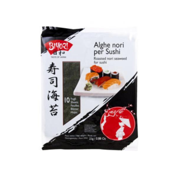 Biyori Alghe Nori (10 fogli) 25g - Roasted Nori Seaweed (10 sheets) 25 g - Nori (10 tấm) 25g