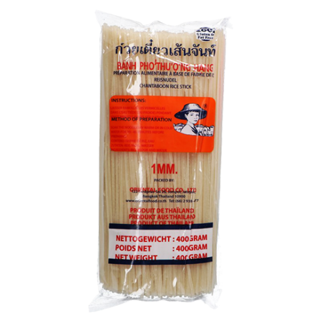 Tagliolini di riso per Phở o Pad Thai 1 mm - Bánh Phở 1mm 400 gr