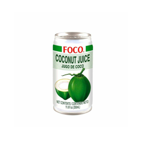 Bevande al Cocco - Foco Coconut Juice - Nước Dừa Lon 350 ml