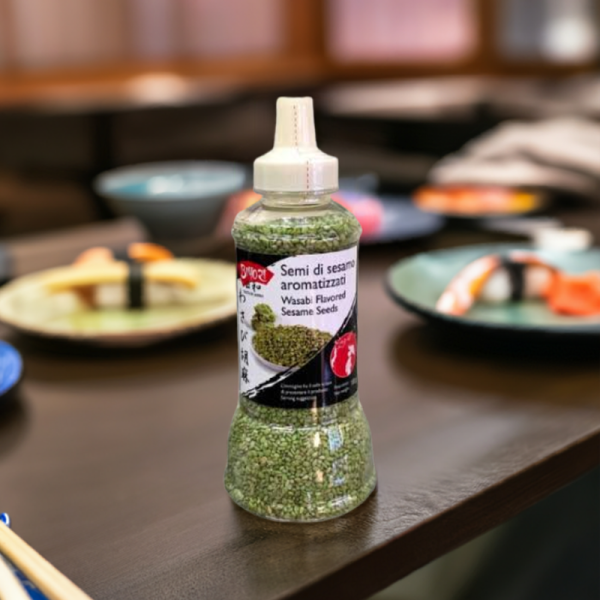 Biyori Sesamo Tostato Gusto Wasabi 100 g - Toasted Sesame Wasabi Flavour - Mè nướng hương vị Wasabi 100 g.
